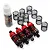 Yeah Racing 1/10 Red Aluminium Qutus Challenger Touring M-Chassis 50mm Shocks 4Pcs DBB-2050RD