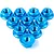 Yeah Racing 4mm Blue Aluminium Flanged Serrated Nuts 10Pcs LN-M4S-LB