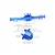 GPM Blue Aluminium Rear Differential/Axle Housing w/ Carrier for Traxxas UDR UDR013-B