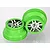 Traxxas 2.2/3.0" Chrome/Green Rims 2Pcs 6872X