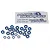 A collection of various sized metal ball bearings with blue rubber seals, accompanied by a Plaig Bearings sticker on a white background.