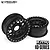 Vanquish Black Aluminium 1.9" KMC XD127 Rims 2Pcs w/ Black Beadlock Rings VPS07710