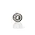 A single metal shielded ball bearing for RC vehicles, shown at an angle against a white background with a soft reflection.