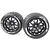 Two Louise 3.3 inch MT-Rocket monster truck tyres mounted on black beadlock-style rims against a white background.