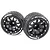 Two Louise 3.3 inch ST-Rocket MFT RC stadium truck wheels with black rims and treaded rubber tires against a white background.