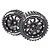 Two Louise 3.3 inch ST-Pioneer MFT RC stadium truck tyres mounted on black beadlock-style rims against a white background.