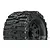 Pro-Line 3.8" Trencher HP Belted Tyres on Black Raid Rims - Glued Wheels 2Pcs 10155-10