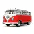 Tamiya M-06 Volkswagen Type 2 T1 RC Van Electric 2WD 1/10 Scale Kit - Red and White 47420