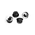 Traxxas 5mm Black Aluminium Flanged Nyloc Serrated Nuts 4Pcs 8447A