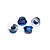 Traxxas 5mm Blue Aluminium Flanged Nyloc Serrated Nuts 4Pcs 8447X