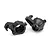 Traxxas 1/10 Maxx Black Plastic 4S Steering Hubs 2Pcs 8937