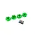 Traxxas Green Aluminium 17mm Splined Wheel Hex Adapters w/ Grub Screw 8956G