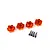 Traxxas Orange Aluminium 17mm Splined Wheel Hex Adapters w/ Grub Screw 8956T