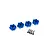 Traxxas Blue Aluminium 17mm Splined Wheel Hex Adapters w/ Grub Screw 8956X