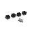 Traxxas Black Aluminium 17mm Splined Wheel Hex Adapters w/ Grub Screw 8956A