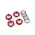 Traxxas Red Aluminium GT-Maxx Shock Adjusting Nuts w/ O-Rings 8968R