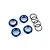 Traxxas Blue Aluminium GT-Maxx Shock Adjusting Nuts w/ O-Rings 8968X