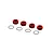 ARRMA Red Aluminium Front Hub Nuts w/ O-Rings 4Pcs ARA320467