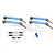 GPM Blue Harden Steel Maxx 4S Complete Set of Front & Rear Universal Drive Shafts 4Pcs w/ Linkages & Aluminium Servo Horn TXMS1625123-B