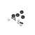 Axial 12mm Black Aluminium Wheel Hexes 4Pcs w/ Hardware AXI232018
