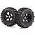 Rovan 4.7/5.5" Baja 5T/5SC Rear MX Tyres on Black Rims - Beadlocked Wheels 2Pcs 95159A