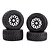 Rovan 4.7/5.5" Baja 5B Tarmac Buster Tyres on Black Mesh Rims - Beadlocked Wheel Set 850282A