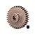A 34-tooth steel pinion gear with 0.8 module pitch, featuring a central bore and a separate black grub screw.