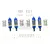 GPM Aluminium LCG Front & Rear Shock Set 4Pcs - Blue RUS47580FR-B-GD-BEBK