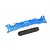 GPM Blue Aluminium Maxx 4S Battery Hold Down w/ Foam Spacers TXMS0126-B