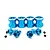 Yeah Racing Blue Aluminium 12mm Hexes Adaptors 15mm Off-Set 4Pcs w/ Hardware WA-023BU