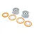Losi 4.7/5.5" DBXL-E 2.0 Silver Rims & Orange Beadlock Set 2Pcs LOS45032