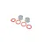 Losi 4.7/5.5" DBXL-E 2.0 Silver Rims & Red Beadlock Set 2Pcs LOS45033
