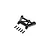 Losi black aluminium front top plate for DBXL-E 2.0 with five included mounting screws on a white background.