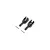 Two black metal differential outdrives and two small metal pins for a Losi DBXL-E 2.0 RC car.