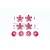 GPM Red Aluminium ARRMA Limitless & Infraction Clawed Wheel Hexs 4Pcs w/ +6mm Off-Set, Wheel Nuts & Grub Screws MAI10A+6MM/2-R