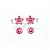 GPM Red Aluminium ARRMA Limitless & Infraction Clawed Wheel Hexs 2Pcs w/ +6mm Off-Set, Wheel Nuts & Grub Screws MAI10A+6MM-R