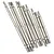 A set of ten stainless steel suspension linkage rods for an RC car, arranged diagonally on a white background.