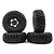 Yeah Racing Black Aluminium 1.9" Soft Claw Off Road Tyres on Black 5 Spoke Rims - Wheels 4Pcs WL-0137BK