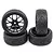 Yeah Racing 1.9" (+3mm Off-Set) Spec T On Road Tyres on Black Rims - Wheels 4Pcs WL-0109