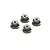 ARRMA 4mm Silver Steel Flanged Serrated Nyloc Nuts 4Pcs AR708008