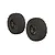 ARRMA 2.2/3.0" dBoots Fortress SC Tyres on Black Chrome Rims 2Pcs - Glued Wheels AR550043