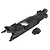 Black nylon transmission skid plate and separate small cover for Traxxas RC vehicles.