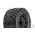 Pro-Line 3.8" Street Fighter HP Belted Tyres on Black Raid Rims - Glued Wheels 2Pcs 10167-10