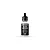 A 17ml bottle of Vallejo Gloss Medium with a black dropper cap, white body, and black label, isolated on a white background.