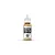 A 17ml bottle of Vallejo Model Color Tan Yellow acrylic paint, showing the white dropper cap and label with product details.