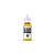 A 17ml bottle of Vallejo Model Color Transparent Yellow acrylic paint, featuring a white dropper cap and a yellow label with black text.