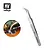 Vallejo Stainless Steel Extra Fine Curved Tweezers T12004