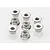 Traxxas 4mm Silver Aluminium Flanged Serrated Nyloc Nuts 8Pcs 3647