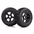 Rovan 4.7/5.5" Baja 5T/5SC Front All Terrain Tyres on Black Rims - Beadlocked Wheels 2Pcs 85471