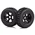 Rovan 4.7/5.5" Baja 5T/5SC Rear All Terrain Tyres on Black Rims - Beadlocked Wheels 2Pcs 85472